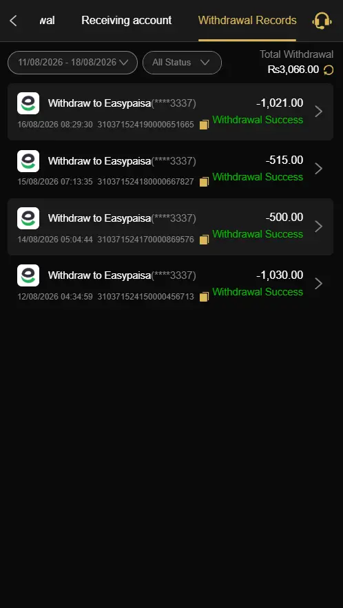 how to withdraw money from pkr999 game